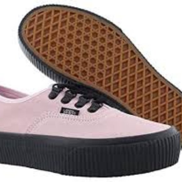 Vans Authentic Platform Embossed Chalk Pink Suede **RARE** Wmns 8 NWT - Picture 2 of 3